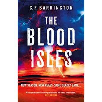 The Blood Isles. The front cover shows an open space under a thundery sky